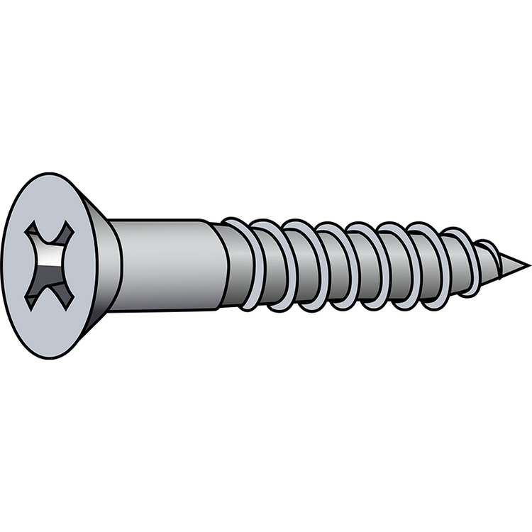 Wood Screws - Phillips flat head
