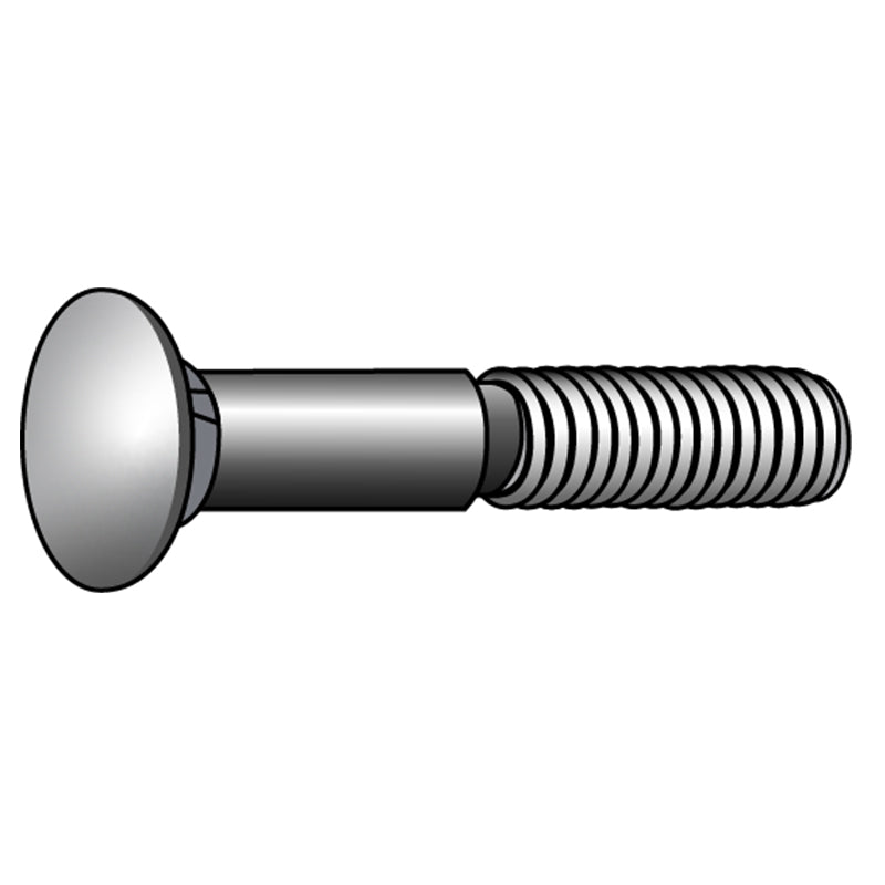 3/8" x 2" Carriage Bolt A307 ZP