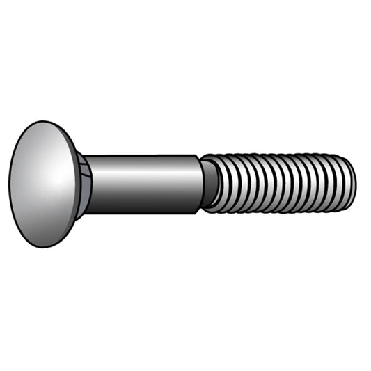 3/8" x 2" Carriage Bolt A307 ZP