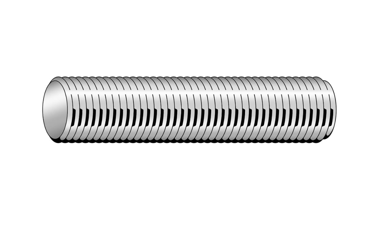 9/16" x 12'-0" Full Threaded Rod Zinc Plated