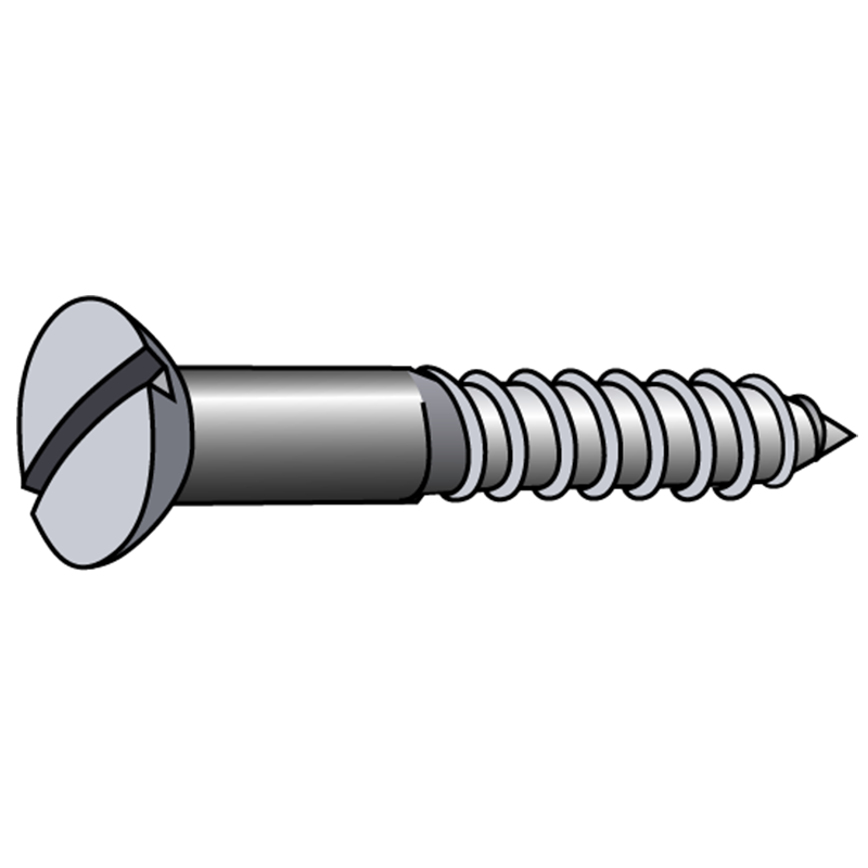 Wood screws Slotted oval head