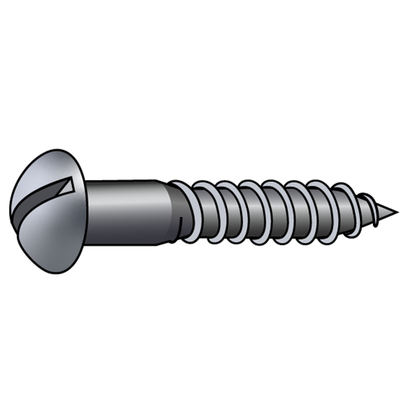 Wood screws Slotted round