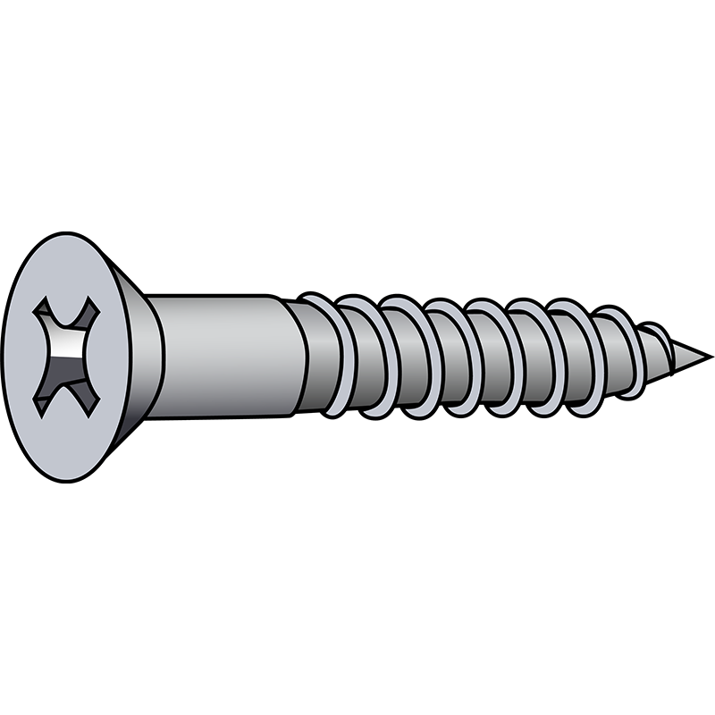 Phillips flat head Stainless steel 316 Wood Screws