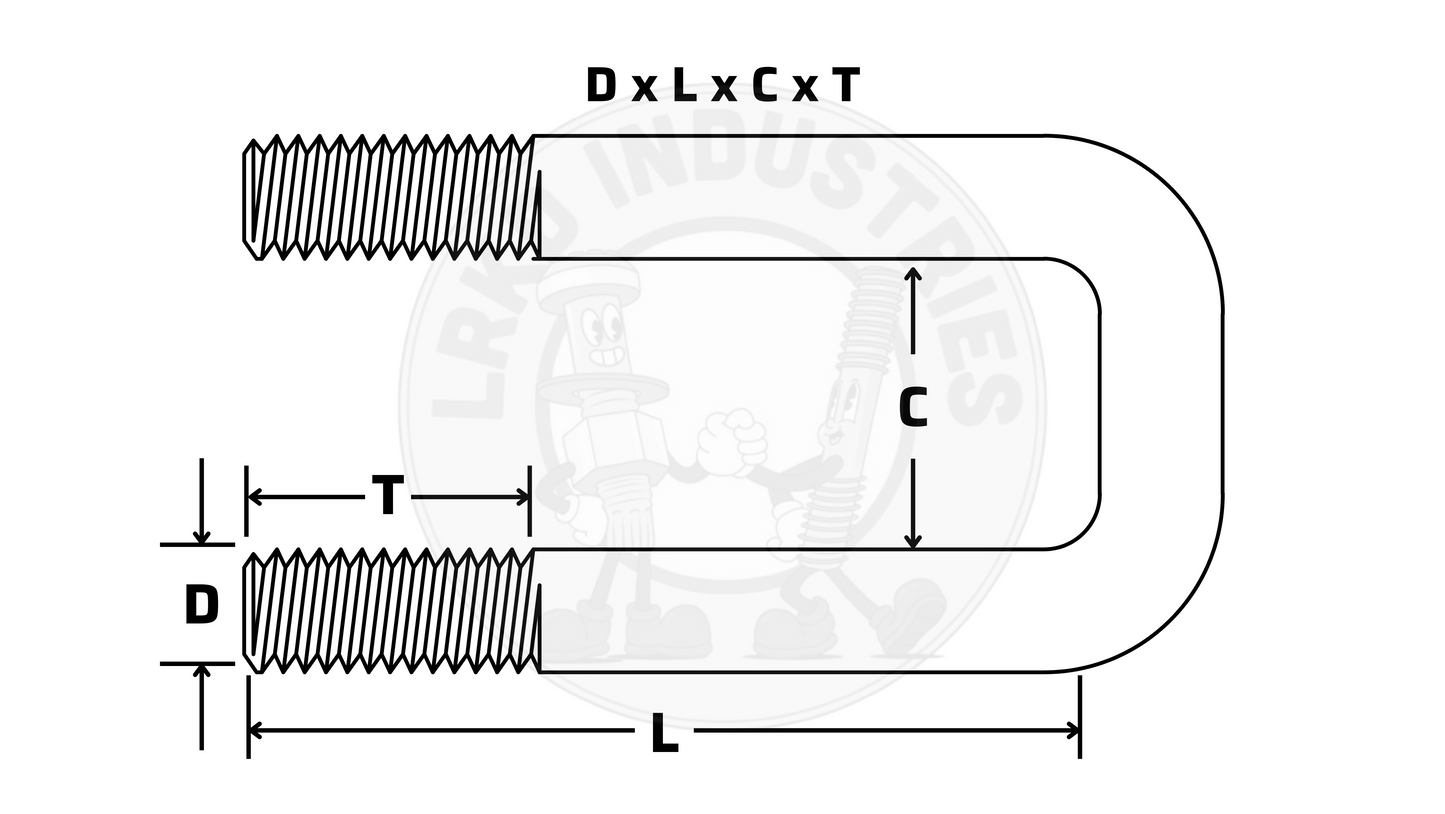 Square U Anchor Bolt Custom Threaded Rod