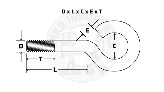 Open Eye Anchor Bolt Custom Threaded Rod