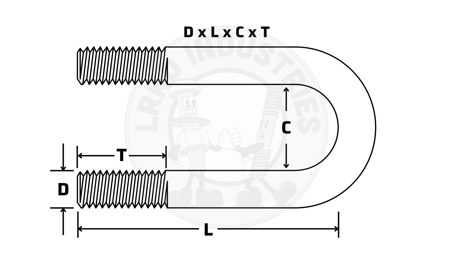 Round U Anchor Bolt Custom Threaded Rod