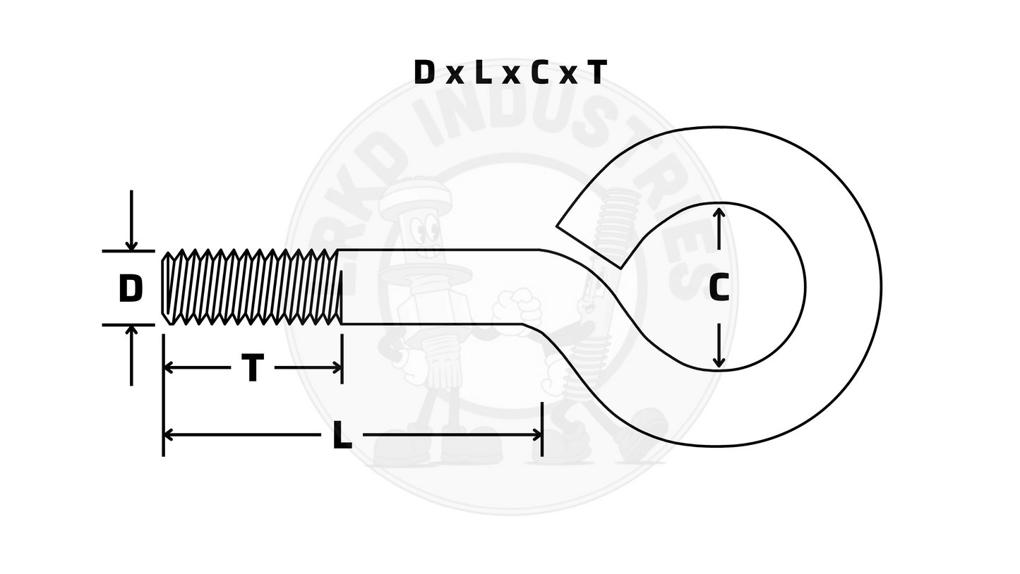 Closed Eye Anchor Bolt Custom Threaded Rod