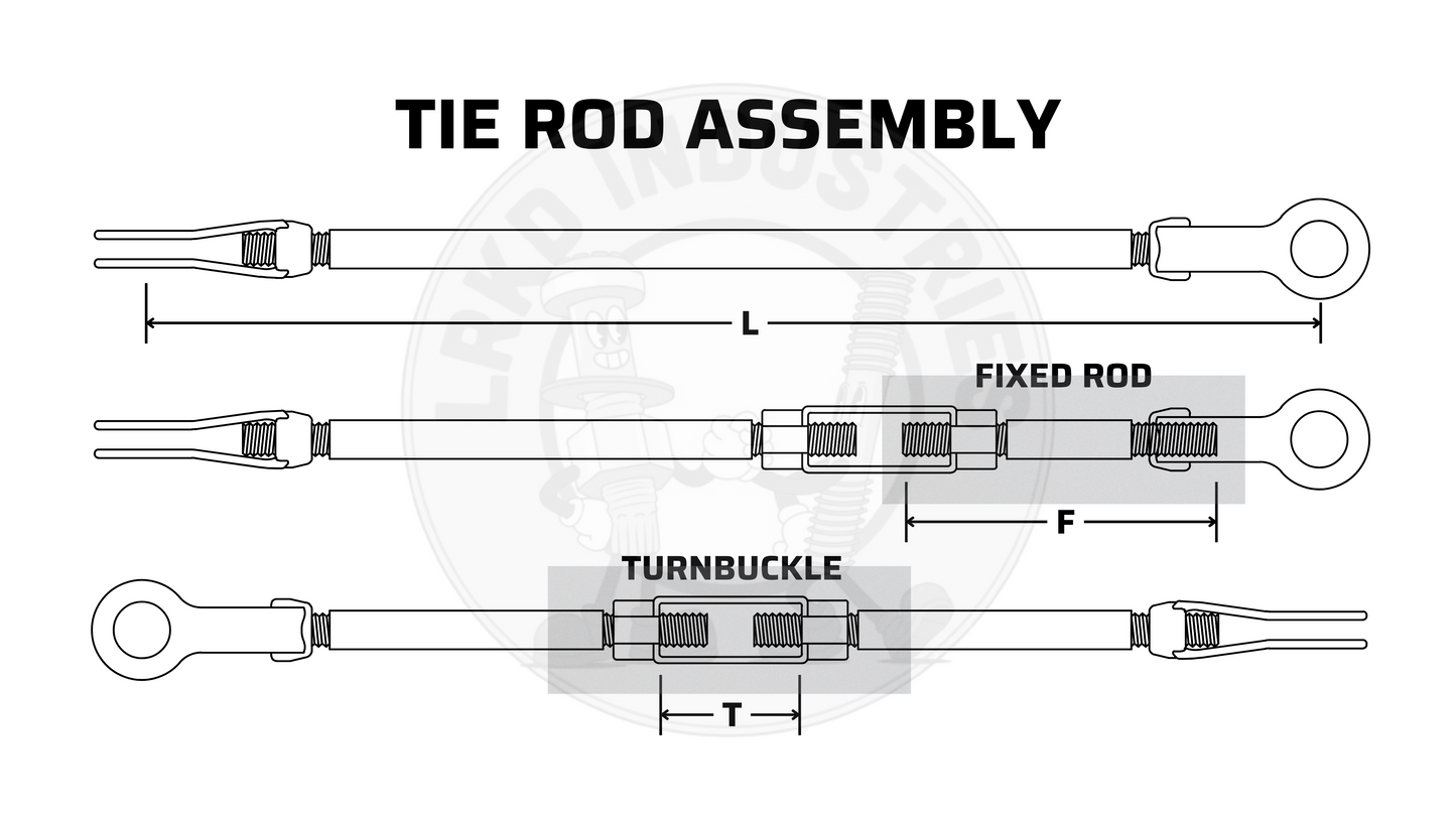 LRKD INDUSTRIES ASTM A193 Tie Rod