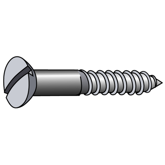 Wood screws Slotted oval head