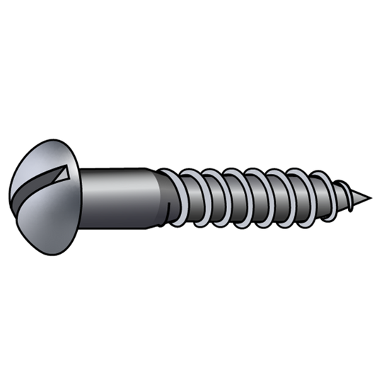 Wood screws Slotted round