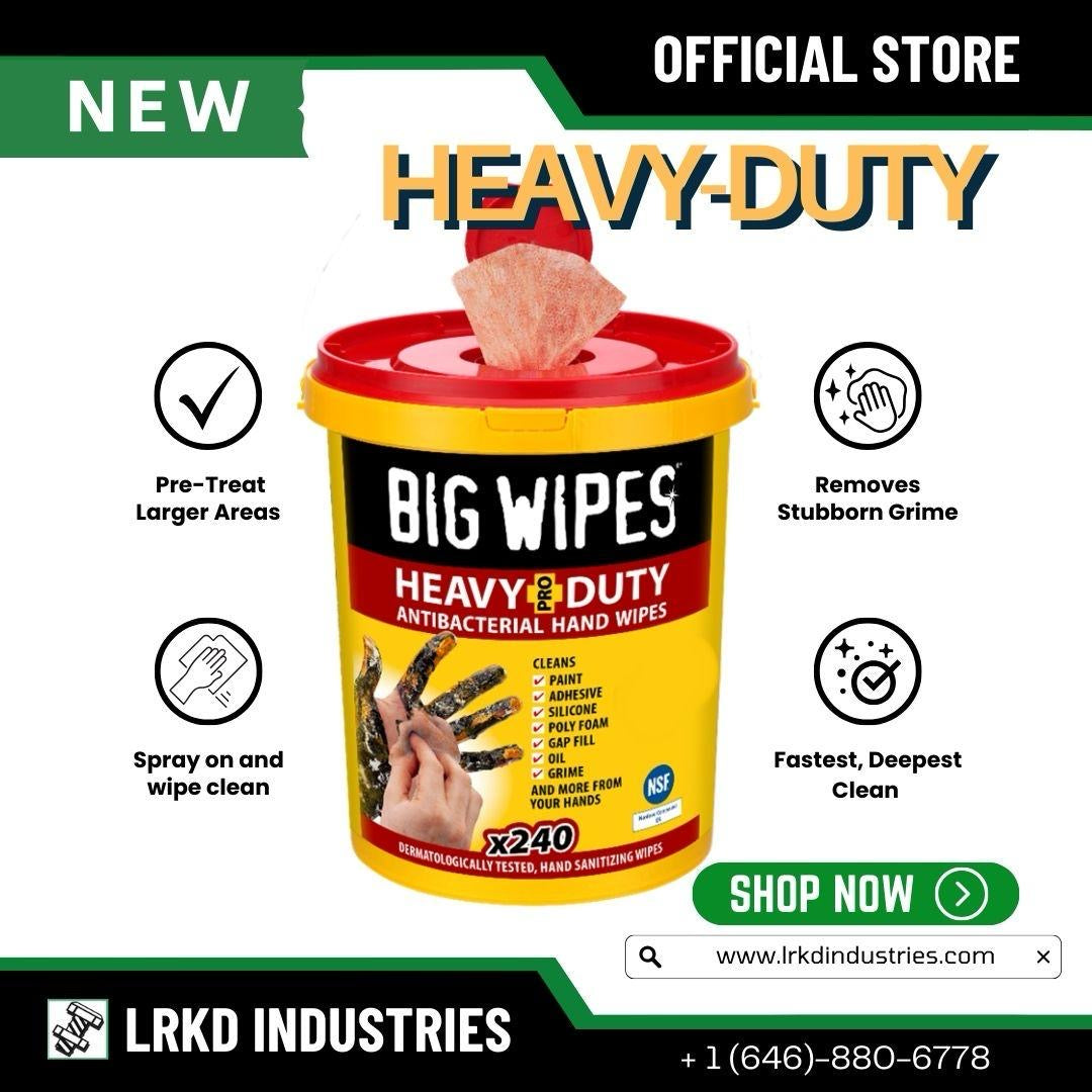 Big Wipes Heavy Duty Pro+ Anti-Bacterial Wipes 240 count